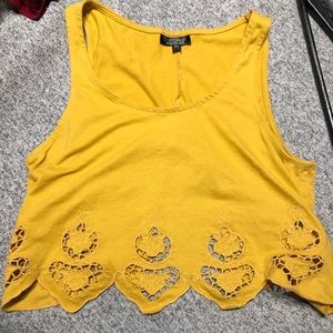 Topshop yellow crop tank top!